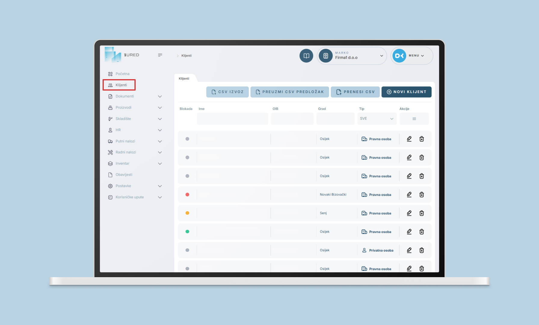 1URED - Vodic kroz racune - klijenti 1