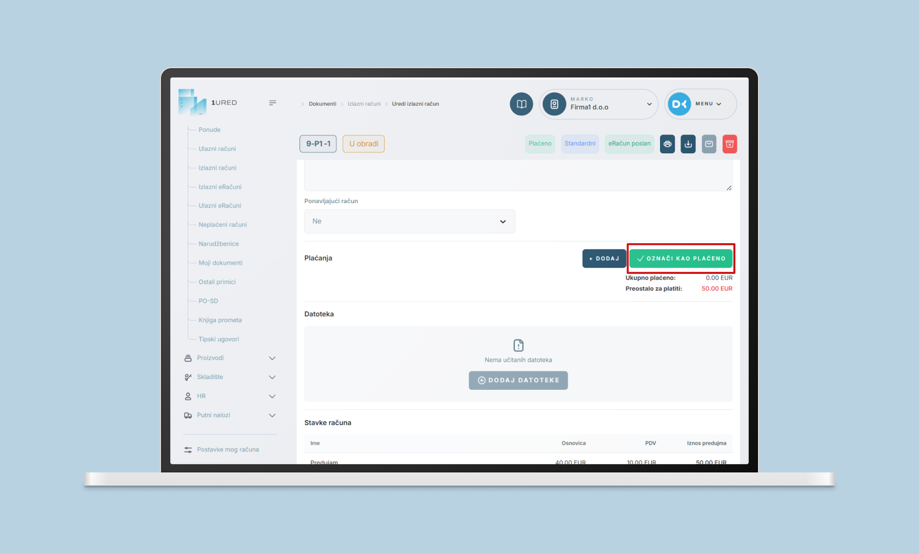 1URED - Vodic kroz racune - status 2